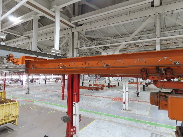 Cleveland Tramrail P&H 4 Ton Single Girder Underhung Bridge Crane 36' Span