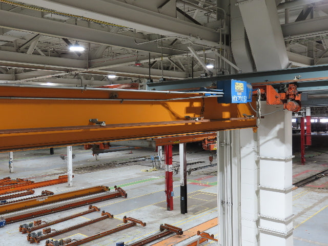 Cleveland Tramrail P&H 4 Ton Single Girder Underhung Bridge Crane 45' 10" Span