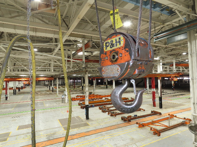 Cleveland Tramrail P&H 4 Ton Single Girder Underhung Bridge Crane 45' 10" Span