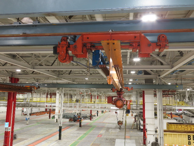 Cleveland Tramrail P&H 4 Ton Single Girder Underhung Bridge Crane 45' 10" Span