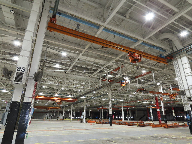 Cleveland Tramrail P&H 4 Ton Single Girder Underhung Bridge Crane 45' 10" Span