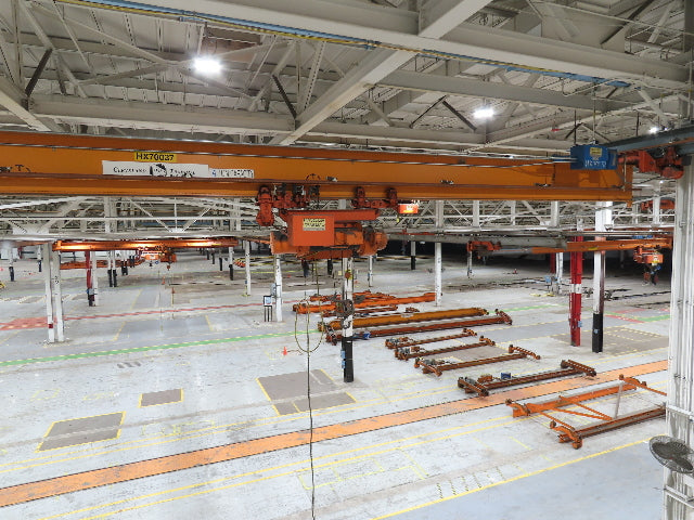 Cleveland Tramrail P&H 4 Ton Single Girder Underhung Bridge Crane 45' 10" Span