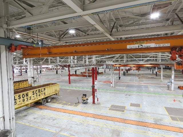 Cleveland Tramrail P&H 4 Ton Single Girder Underhung Bridge Crane 45' 10" Span