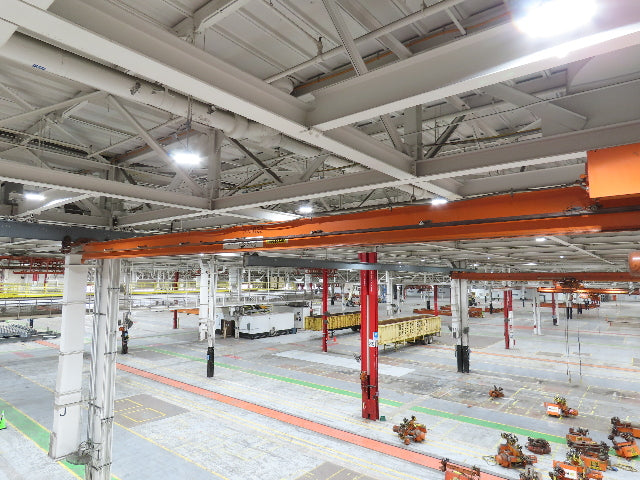 Cleveland Tramrail P&H 1/2 Ton Single Girder Underhung Bridge Crane 45' 10" Span