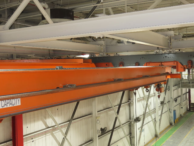 Cleveland Tramrail P&H 3 Ton Single Girder Underhung Bridge Crane 45' 10" Span