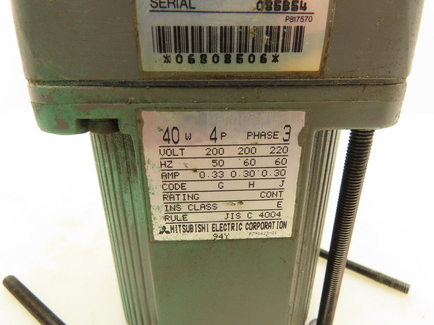 Mitsubishi Electric GM-J Geared Motor 15:1 120 RPM 220V 3PH