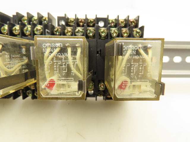 Omron MY4N Socket Relay TP514X2 5A 110V w/Base Lot of 17