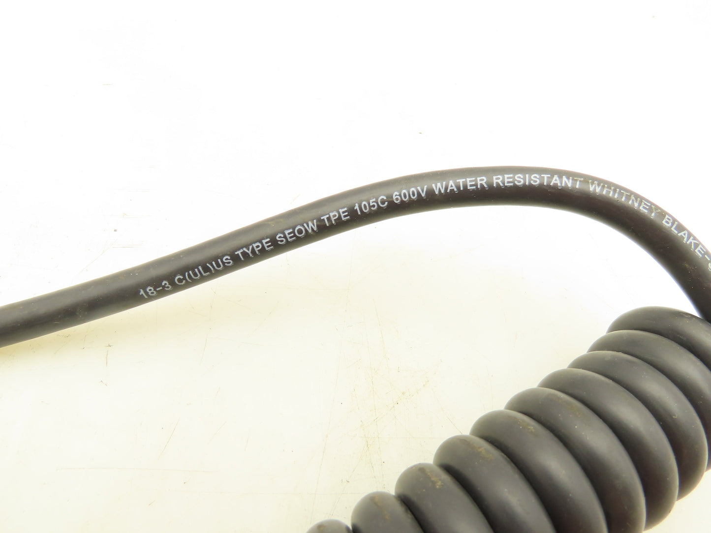 Whitney Blake 4-9123-88-96W Retractile Cord Cable SEOW 3 Wire 18Awg Coiled 8'