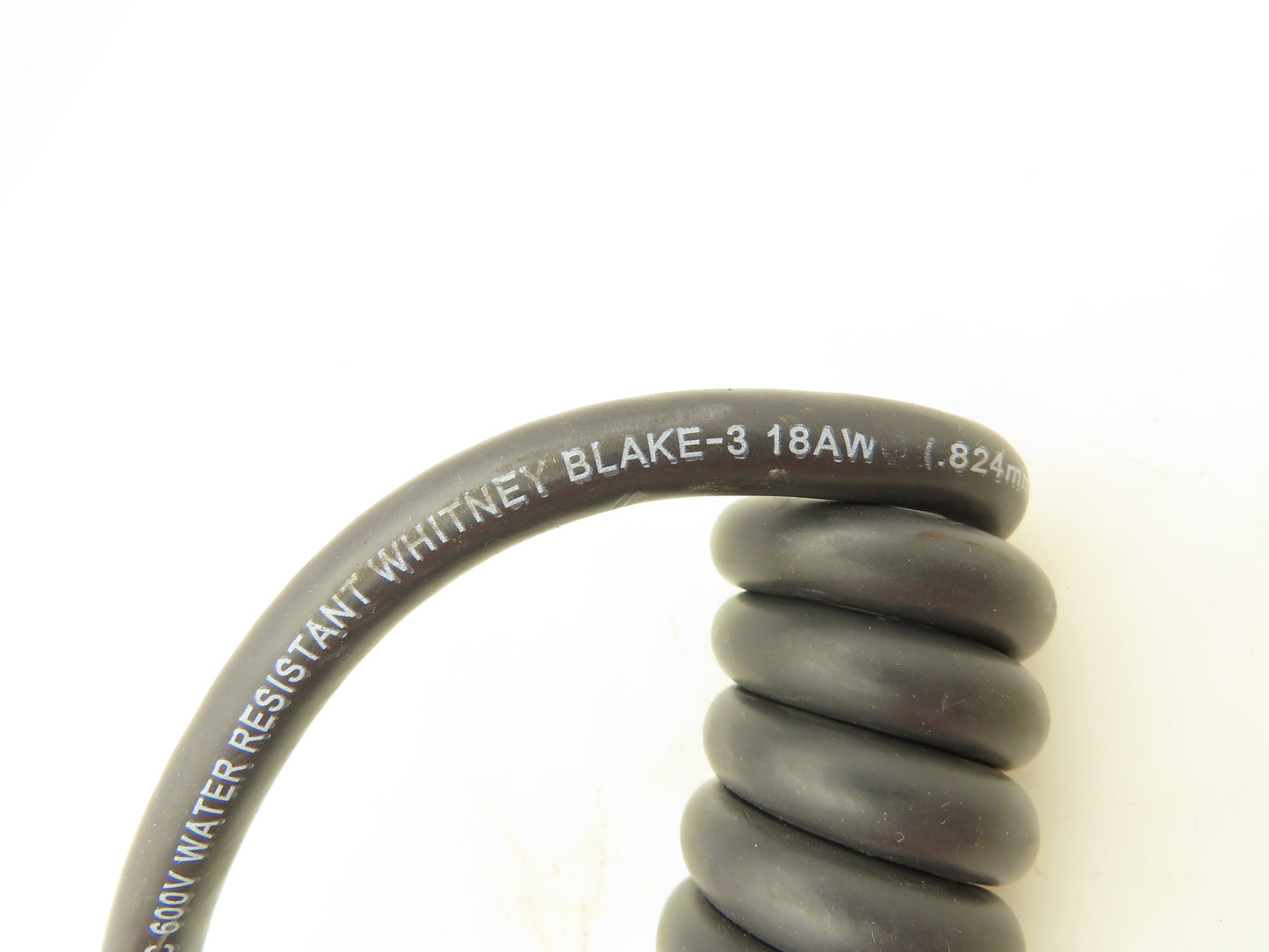 Whitney Blake 4-9123-88-96W Retractile Cord Cable SEOW 3 Wire 18Awg Coiled 8'