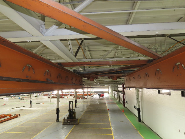 Cleveland Tramrail P&H 6 Ton Double Girder Underhung Bridge Crane 45' 10" Span