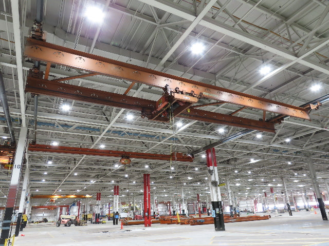Cleveland Tramrail P&H 6 Ton Double Girder Underhung Bridge Crane 45' 10" Span