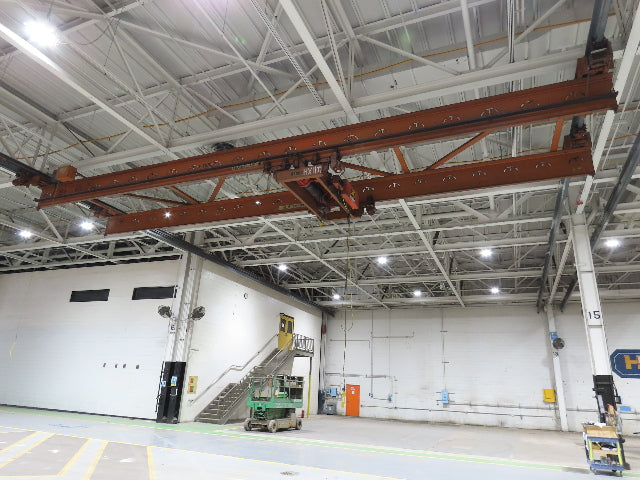 Cleveland Tramrail P&H 6 Ton Double Girder Underhung Bridge Crane 45' 10" Span