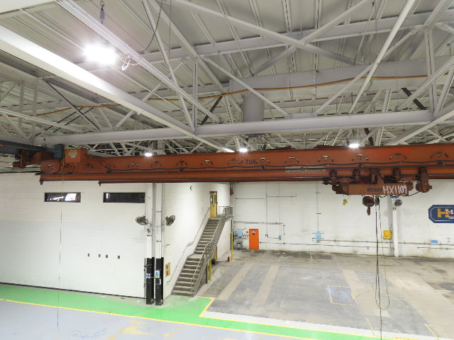 Cleveland Tramrail P&H 6 Ton Double Girder Underhung Bridge Crane 45' 10" Span