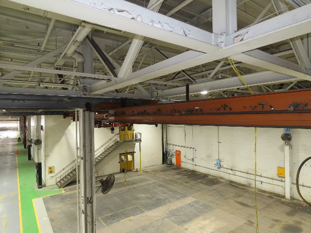 Cleveland Tramrail P&H 1 Ton Single Girder Underhung Bridge Crane 45' 10" Span