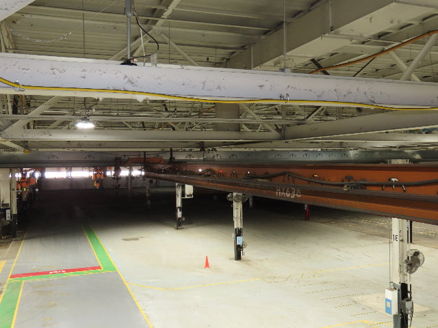 Cleveland Tramrail P&H 1 Ton Single Girder Underhung Bridge Crane 45' 10" Span