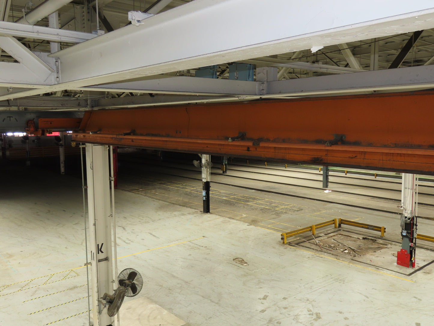 Cleveland Tramrail P&H 3 Ton Single Girder Underhung Bridge Crane 45' 10" Span
