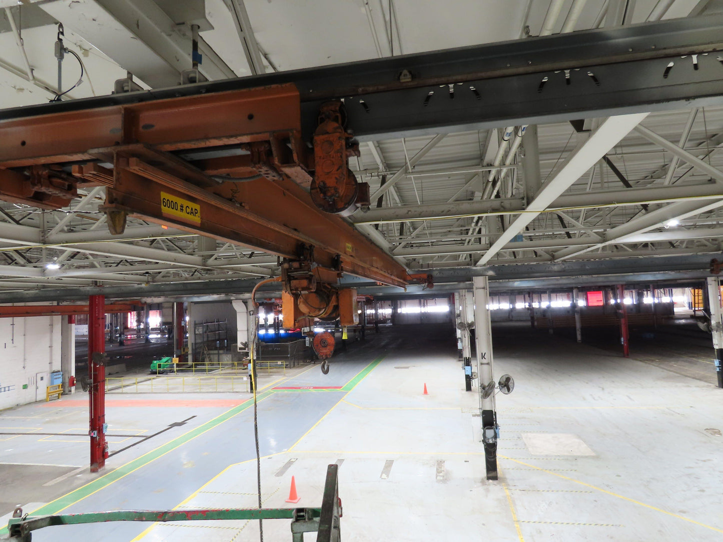 Cleveland Tramrail P&H 3 Ton Single Girder Underhung Bridge Crane 45' 10" Span