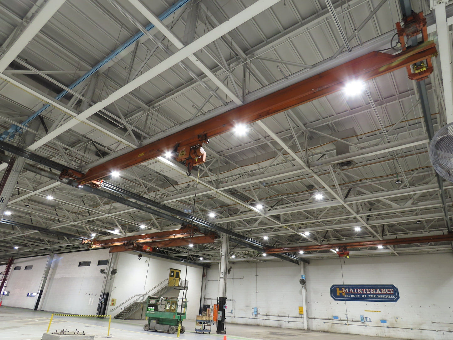 Cleveland Tramrail P&H 3 Ton Single Girder Underhung Bridge Crane 45' 10" Span