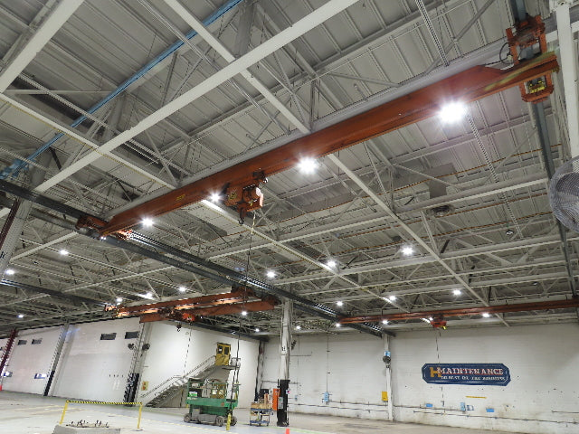 Cleveland Tramrail P&H 3 Ton Single Girder Underhung Bridge Crane 45' 10" Span