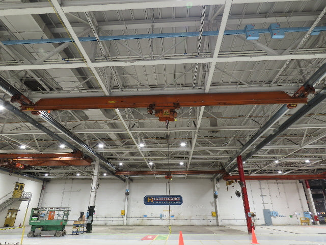 Cleveland Tramrail P&H 3 Ton Single Girder Underhung Bridge Crane 45' 10" Span