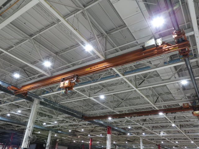 Cleveland Tramrail P&H 3 Ton Single Girder Underhung Bridge Crane 45' 10" Span