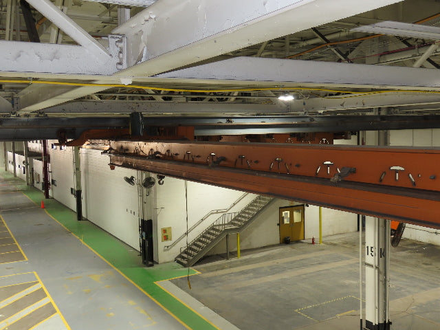 Cleveland Tramrail P&H 1 Ton Single Girder Underhung Bridge Crane 45' 10" Span