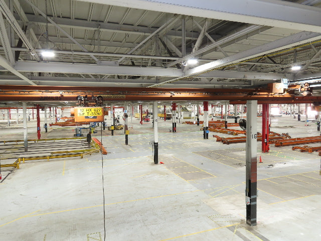 Cleveland Tramrail P&H 1 Ton Single Girder Underhung Bridge Crane 45' 10" Span