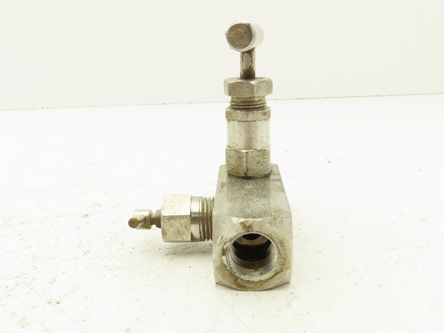 Hex Valve HB501U4131412 Block Bleed Needle Valve 6980PSIG Stainless Steel