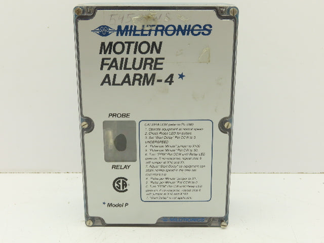 Milltronics Model P Motion Failure Alarm-4 115VAC 10A