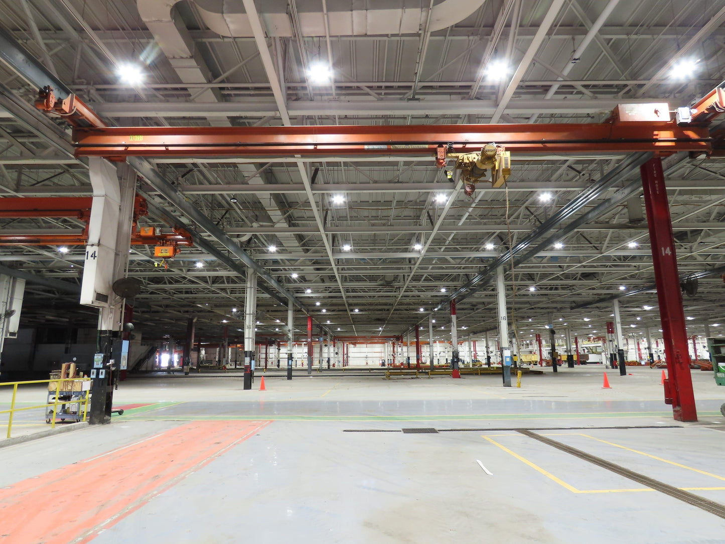 Cleveland Tramrail 3 Ton Underhung Bridge Crane 45' 10" Span Acco Wright Hoist