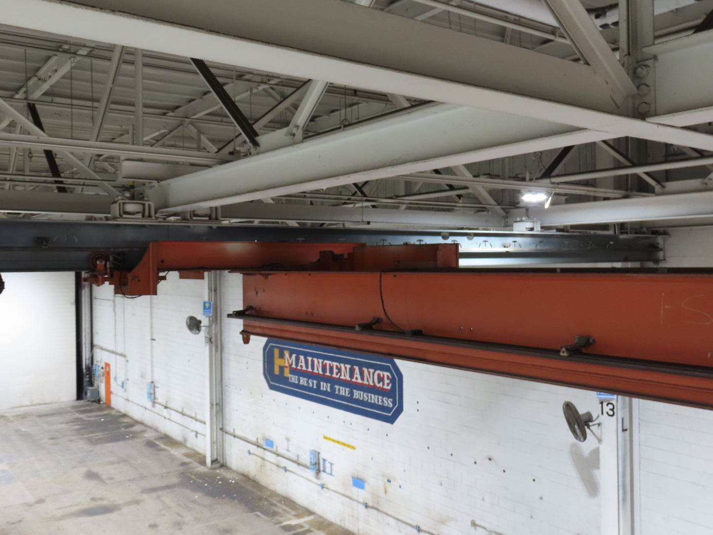 Cleveland Tramrail 3 Ton Underhung Bridge Crane 45' 10" Span Acco Wright Hoist