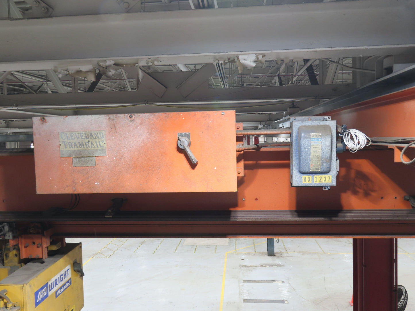 Cleveland Tramrail 3 Ton Underhung Bridge Crane 45' 10" Span Acco Wright Hoist