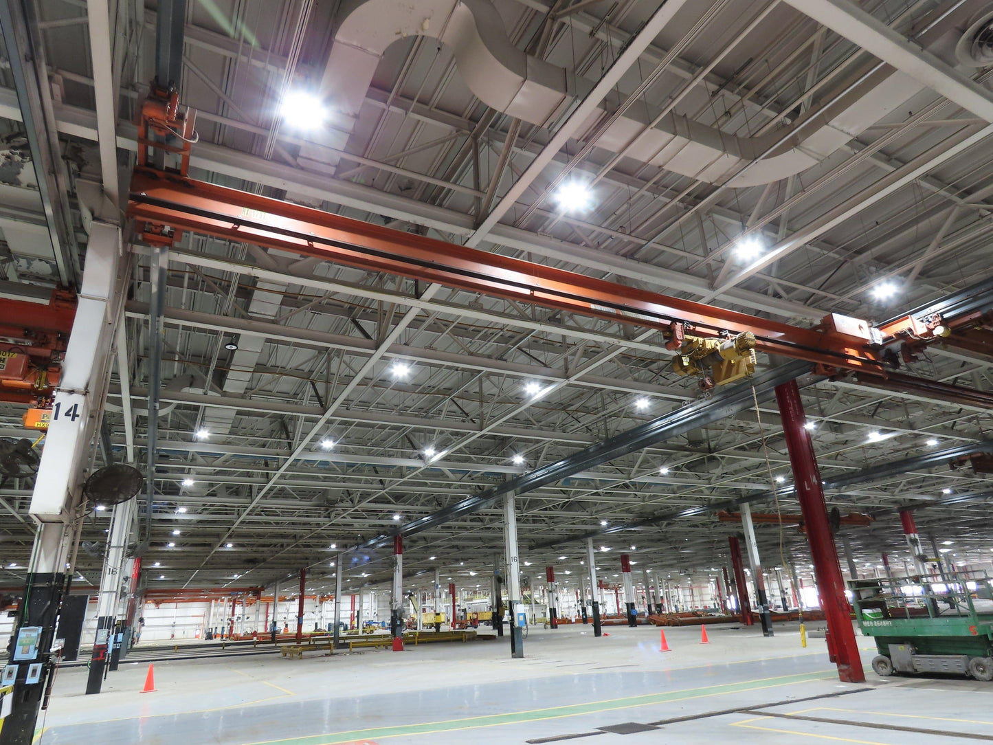 Cleveland Tramrail 3 Ton Underhung Bridge Crane 45' 10" Span Acco Wright Hoist