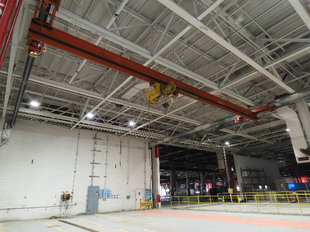 Cleveland Tramrail 3 Ton Underhung Bridge Crane 45' 10" Span Acco Wright Hoist