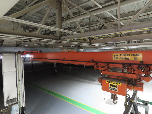 Cleveland Tramrail P&H 4 Ton Single Girder Underhung Bridge Crane 45' 10" Span