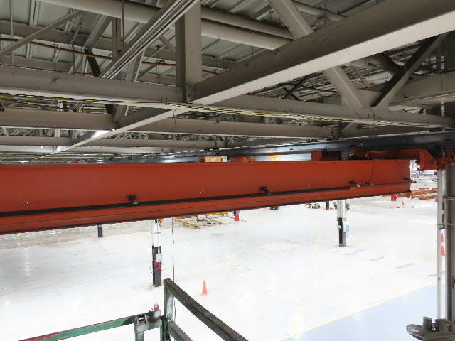 Cleveland Tramrail P&H 4 Ton Single Girder Underhung Bridge Crane 45' 10" Span