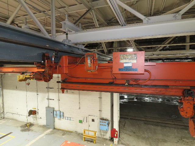 Cleveland Tramrail P&H 4 Ton Single Girder Underhung Bridge Crane 45' 10" Span