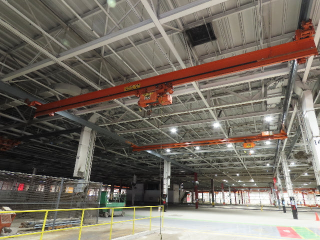 Cleveland Tramrail P&H 4 Ton Single Girder Underhung Bridge Crane 45' 10" Span