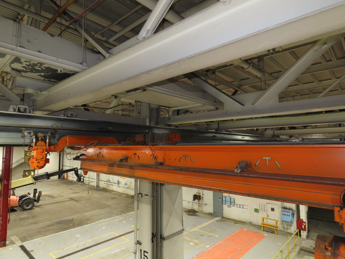 Cleveland Tramrail P&H 1/2 Ton Single Girder Underhung Bridge Crane 45' 10" Span