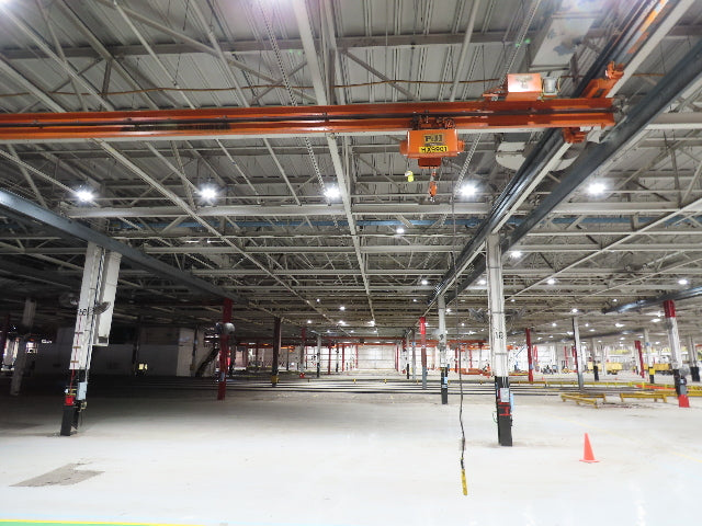 Cleveland Tramrail P&H 1/2 Ton Single Girder Underhung Bridge Crane 45' 10" Span
