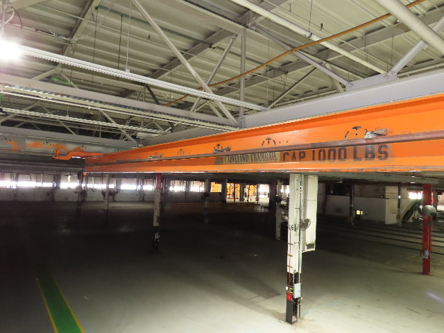 Cleveland Tramrail P&H 1/2 Ton Single Girder Underhung Bridge Crane 45' 10" Span