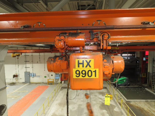 Cleveland Tramrail P&H 1/2 Ton Single Girder Underhung Bridge Crane 45' 10" Span