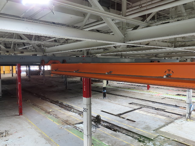 Cleveland Tramrail P&H 2 Ton Single Girder Underhung Bridge Crane 45' 10" Span