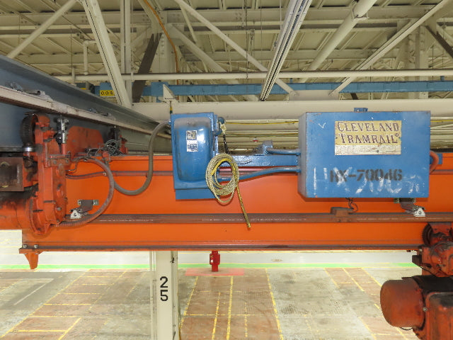Cleveland Tramrail P&H 2 Ton Single Girder Underhung Bridge Crane 45' 10" Span