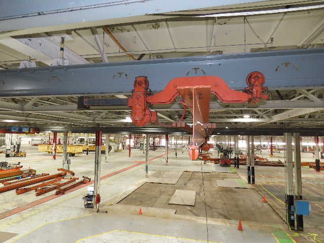 Cleveland Tramrail P&H 2 Ton Single Girder Underhung Bridge Crane 45' 10" Span