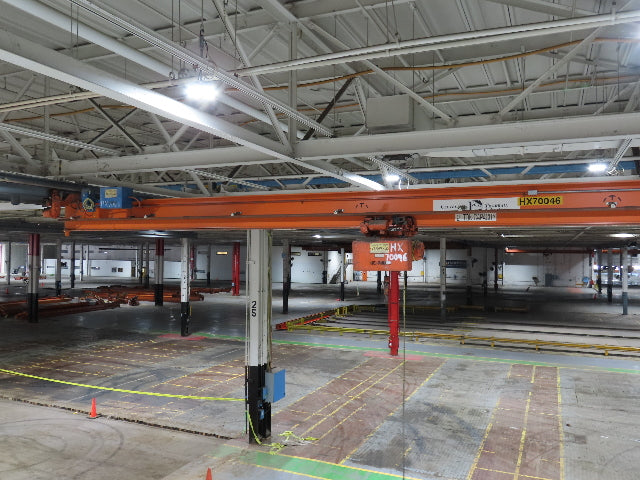 Cleveland Tramrail P&H 2 Ton Single Girder Underhung Bridge Crane 45' 10" Span