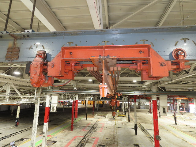 Cleveland Tramrail P&H 3 Ton Single Girder Underhung Bridge Crane 45' 10" Span