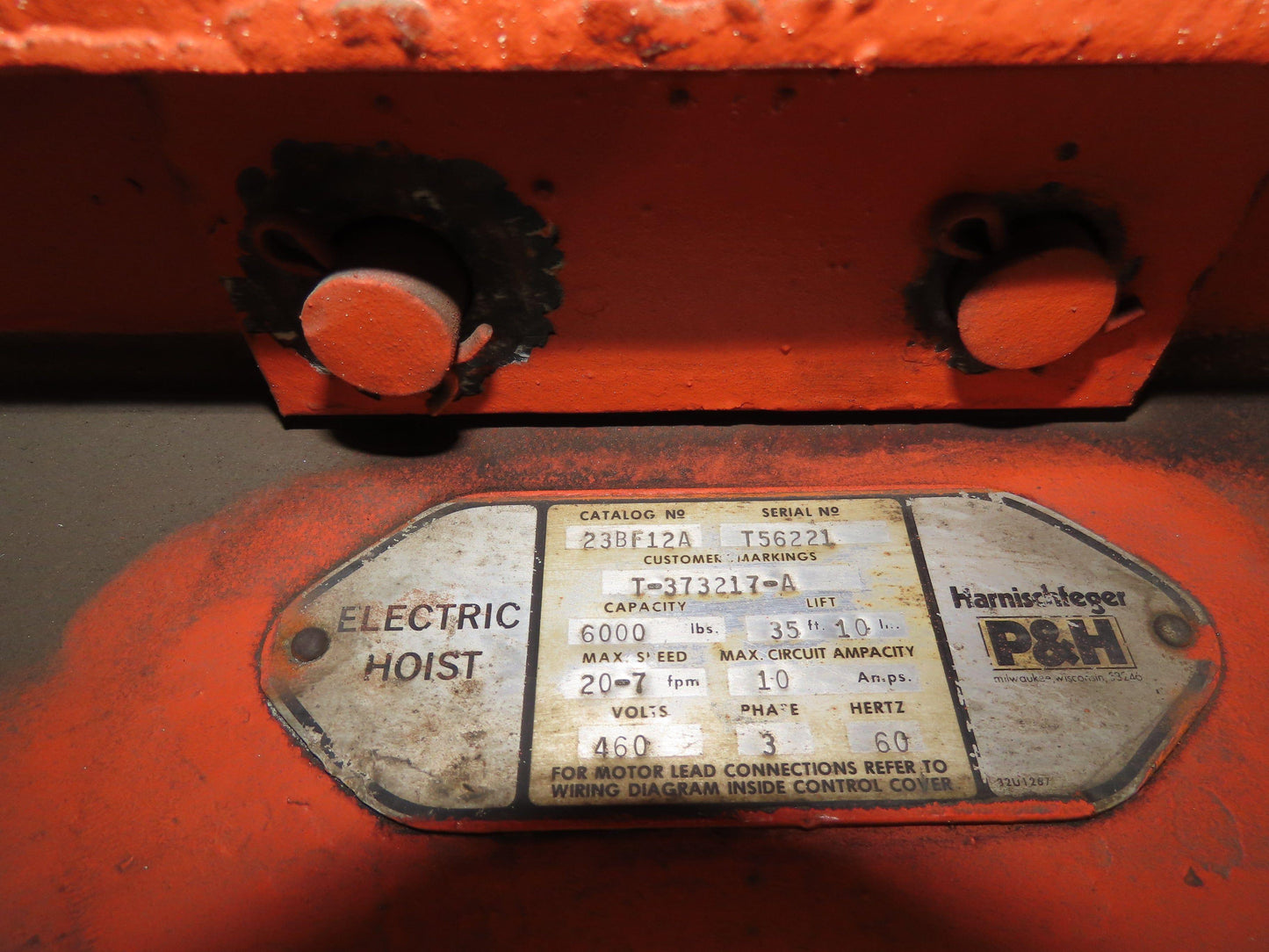 Cleveland Tramrail P&H 3 Ton Single Girder Underhung Bridge Crane 45' 10" Span