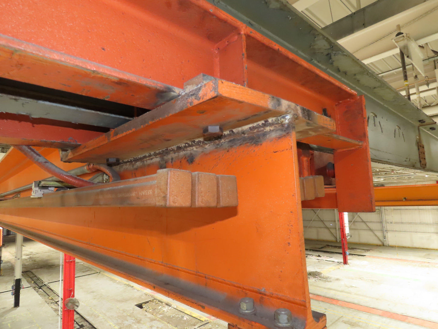 Cleveland Tramrail P&H 3 Ton Single Girder Underhung Bridge Crane 45' 10" Span