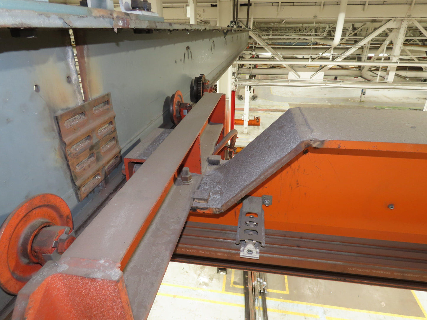 Cleveland Tramrail P&H 3 Ton Single Girder Underhung Bridge Crane 45' 10" Span